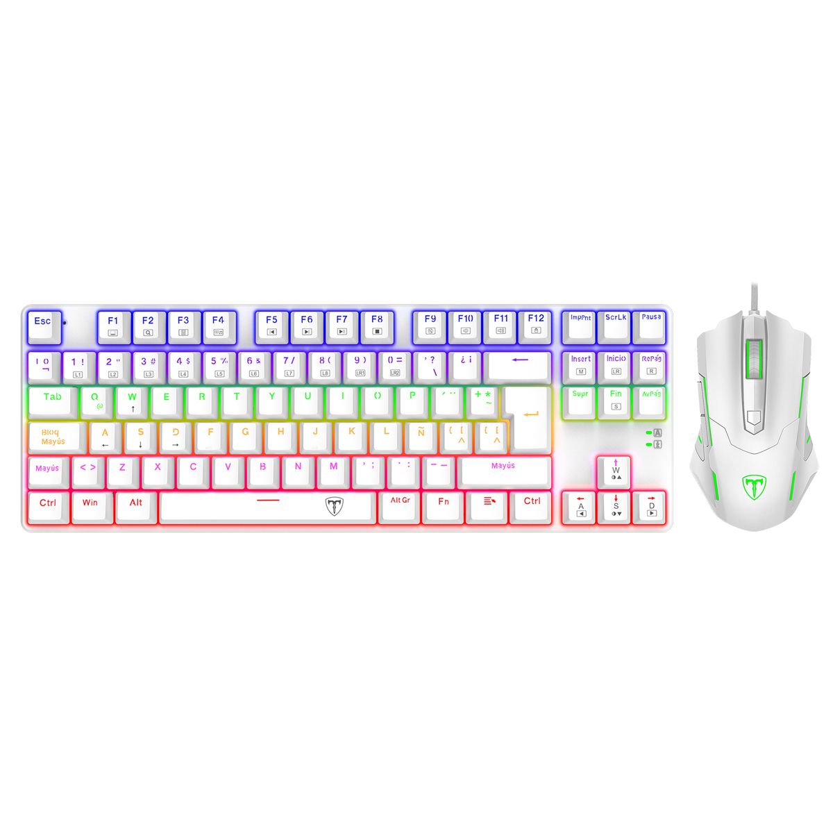 T-DAGGER - Combo Gamer T-TGS005W  Advance Force White TecladoMouse