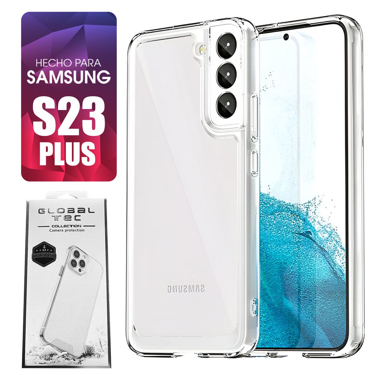 ASIA IMPORT - Space Case Transparente Samsung S23 Plus Funda Para celular