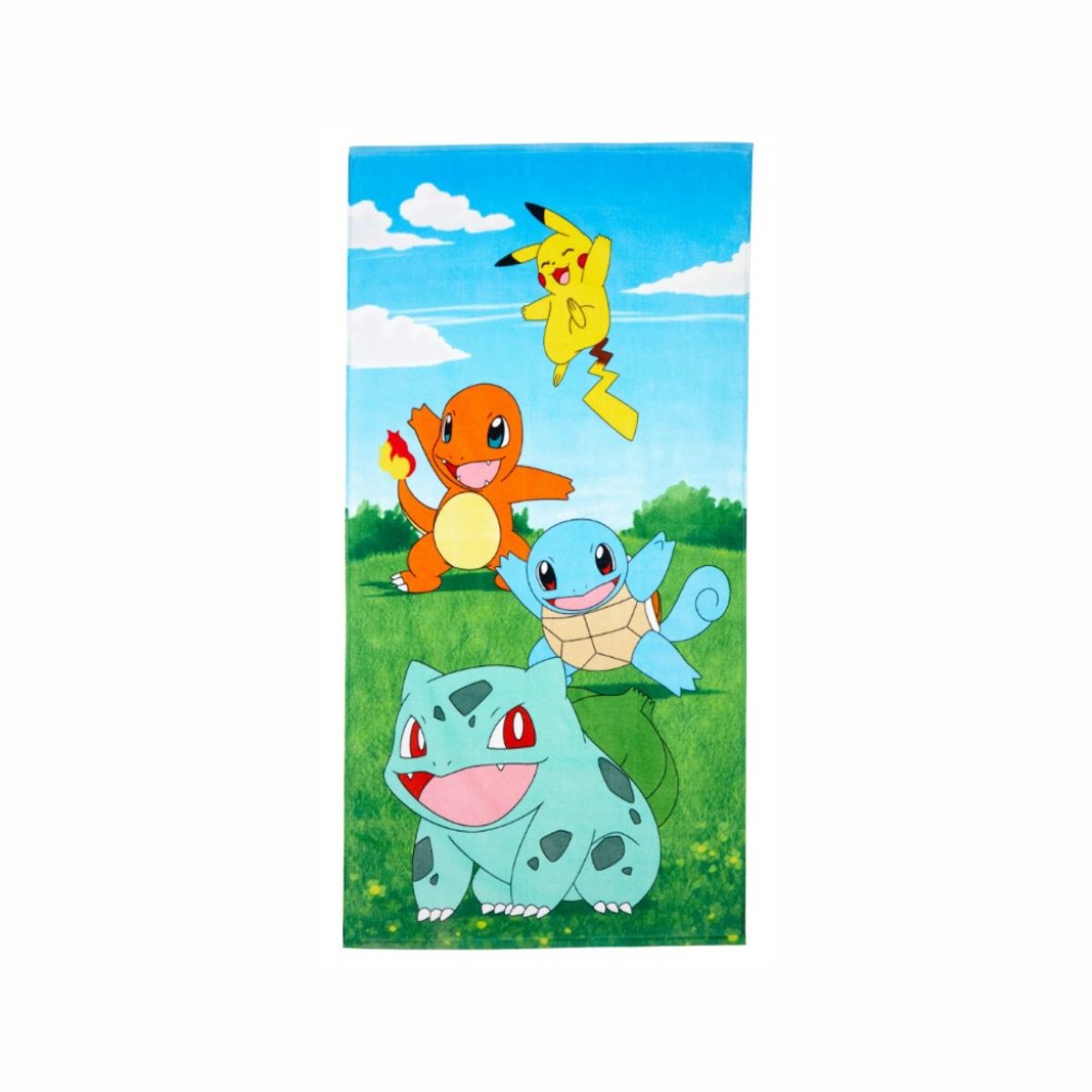 POKEMON - Pokemon Toalla para niños Edicion Pikachu Charmander