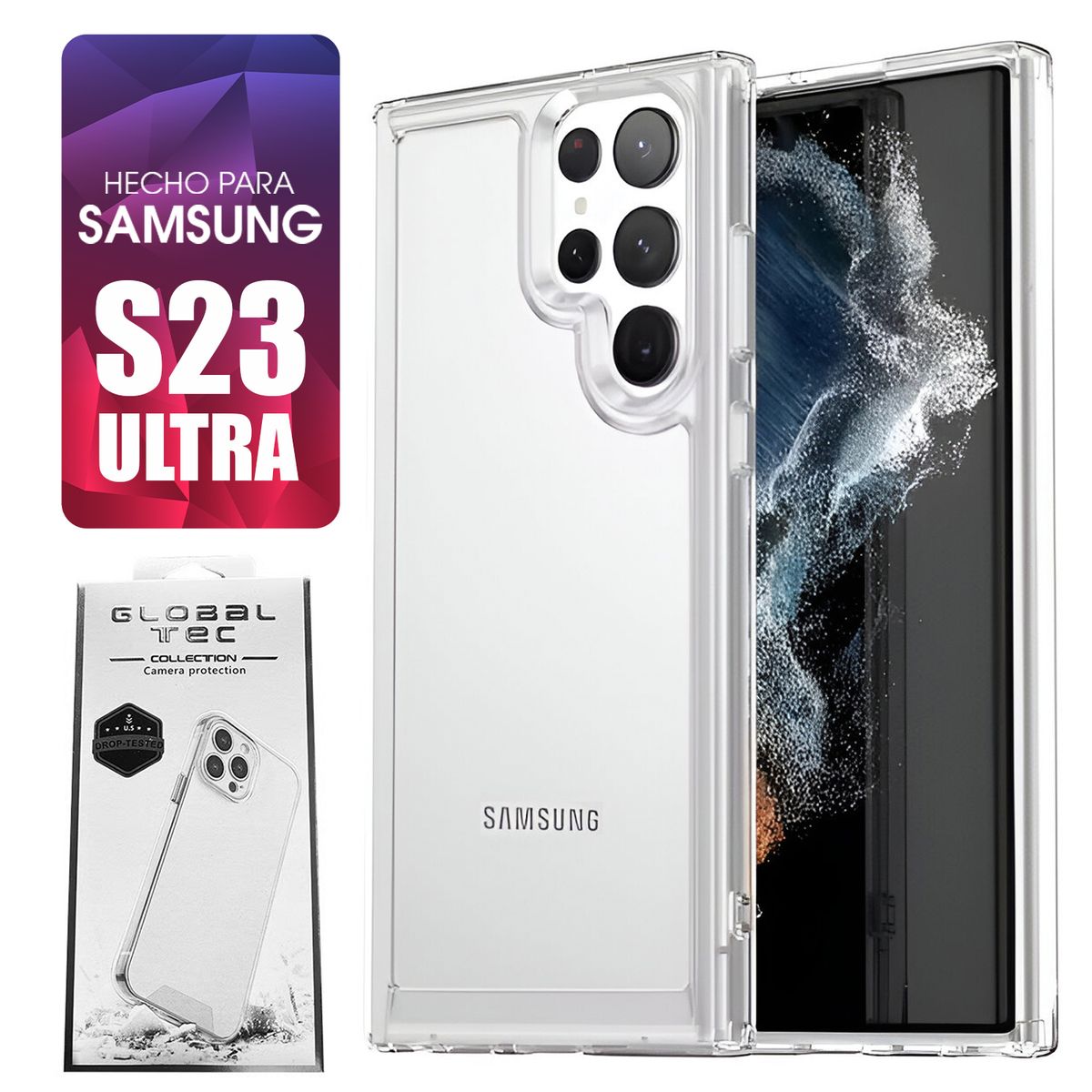 ASIA IMPORT - Space Case Transparente Samsung S23 Ultra Funda Para celular