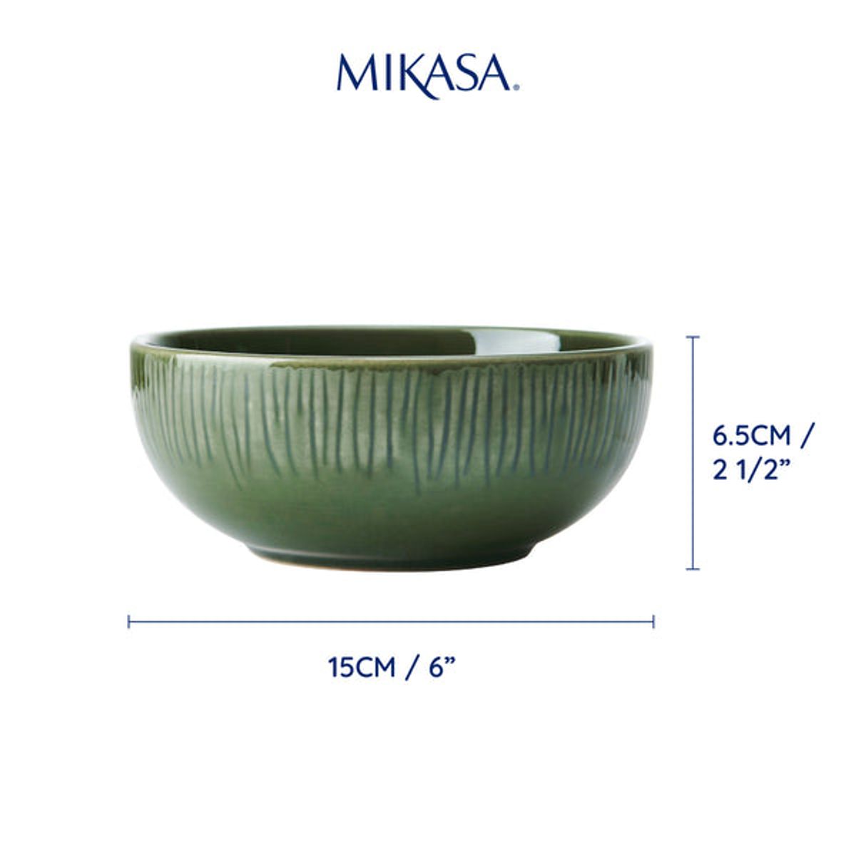 MIKASA - Juego de 4 cuencos para cereales 15cm cerámica color verde Mikasa Jardin