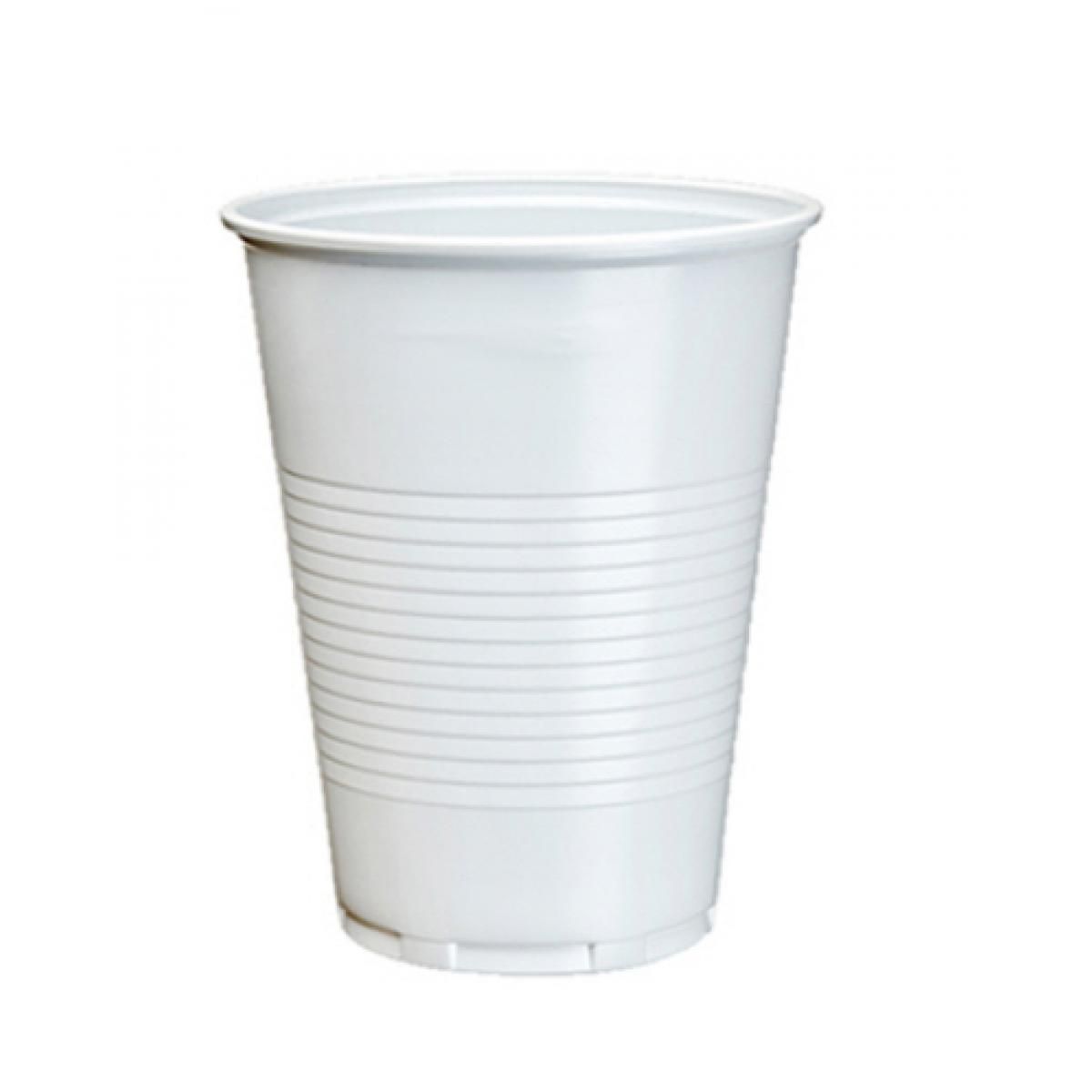 ALFA - MILLAR DE VASOS COLOR BLANCO DE PLÁSTICO 8.5 Oz