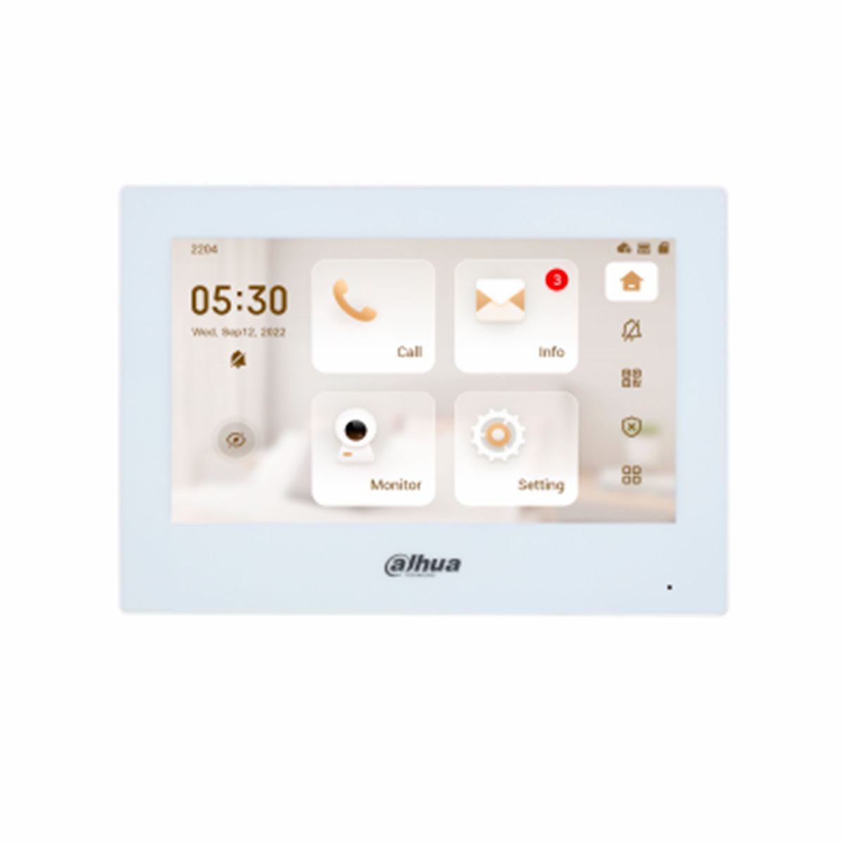 DAHUA - MONITOR IP DAHUA LCD TÁCTIL 7P BLANCO WIFI POE PN DHI-VTH2621GW-WP