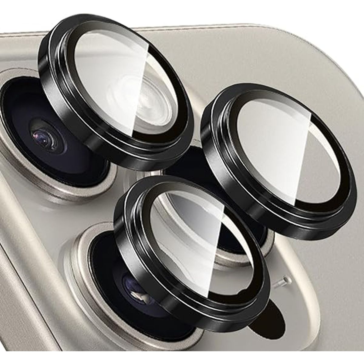Protector De Cámara IPhone 11 Pro / IPhone 11 Pro Max / IPhone 12 Pro Negro, marca GENERICO - Foto Principal