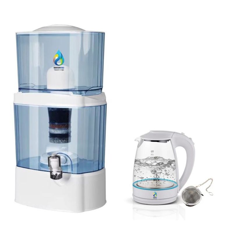 WATERLIFE - Filtro purificador de agua 22L + Hervidor Saludable Blanco