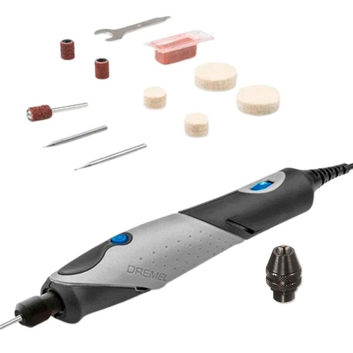 DREMEL - Dremel Stylo Multiherramienta + Kit 11 Piezas + Madril 4486