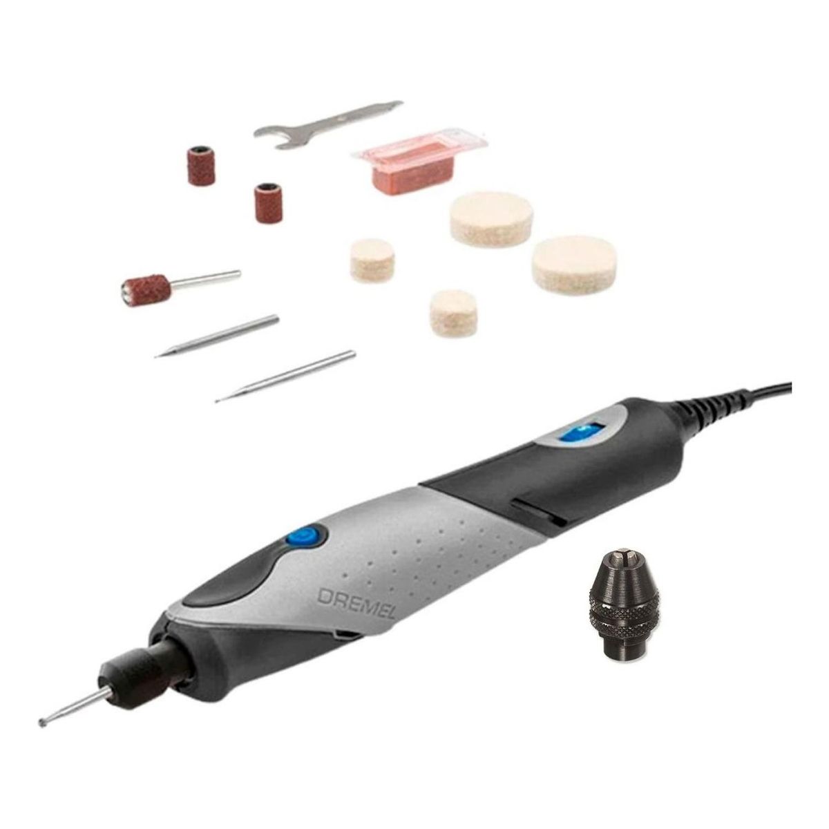 DREMEL - Dremel Stylo Multiherramienta + Kit 11 Piezas + Madril 4486
