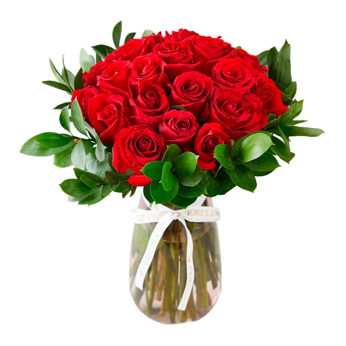 GENERICO - Jarrón de 24 Rosas Rojas