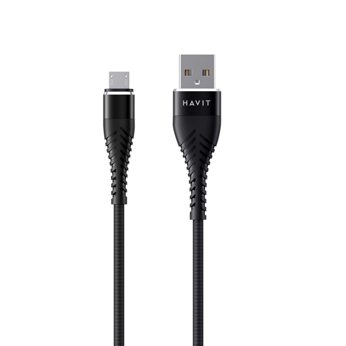 HAVIT - Cable Carga y Datos USB a Micro Havit CB706 1M Alum + Nylon Negro
