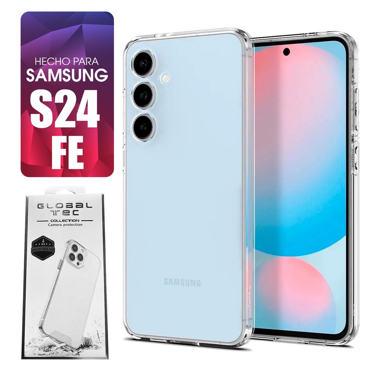 ASIA IMPORT - Space Case Transparente Samsung S24 FE Funda Para celular