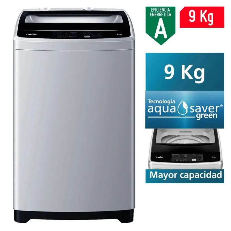 MABE - Lavadora Mabe Automática 9KG Gris LMAP9020WGBB0