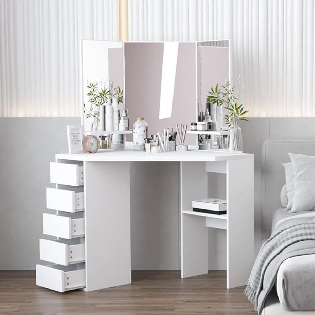 GENERICO - Tocador Moderno Aikaterini Blanco - Muebles Gaudi