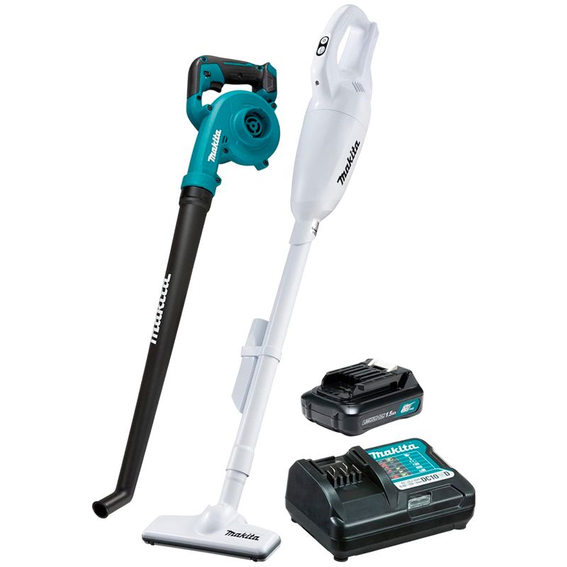 MAKITA - Aspiradora + Soplador Makita 12V Bl + Cargador + Batería 1.5