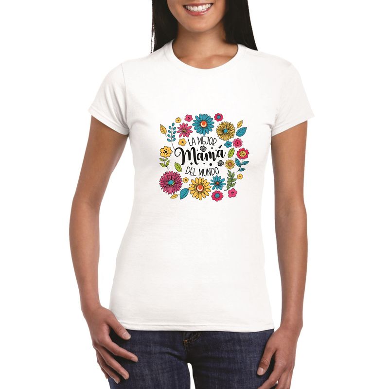 GENERICO - Polo mujer la mejor Mamá - Nathalie Love It -  Blanco