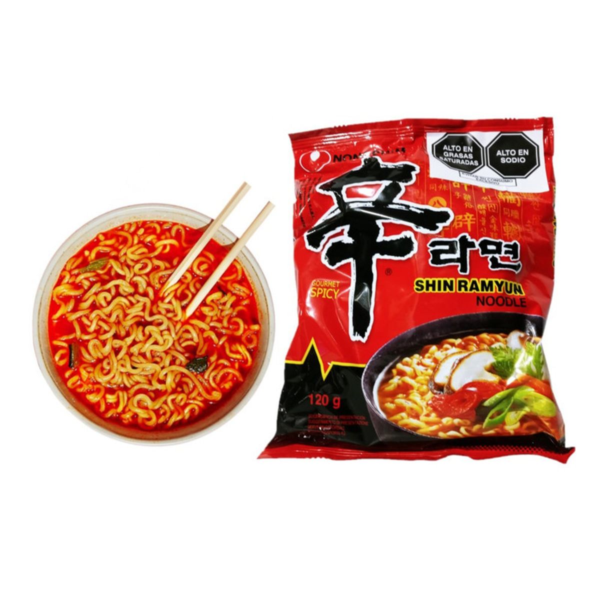 GENERICO - Fideos Ramen Ramyun Sabor Picante 120gr Nong Shim
