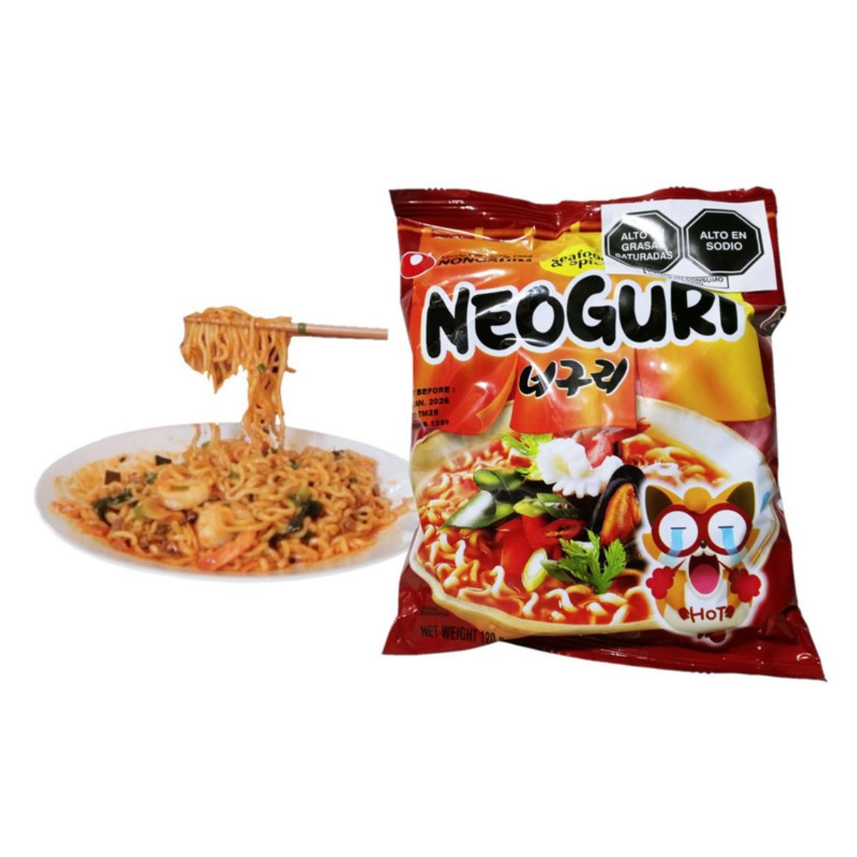 GENERICO - Fideos Ramen Neoguri Sabor Mariscos Picante 130gr Nong Shim