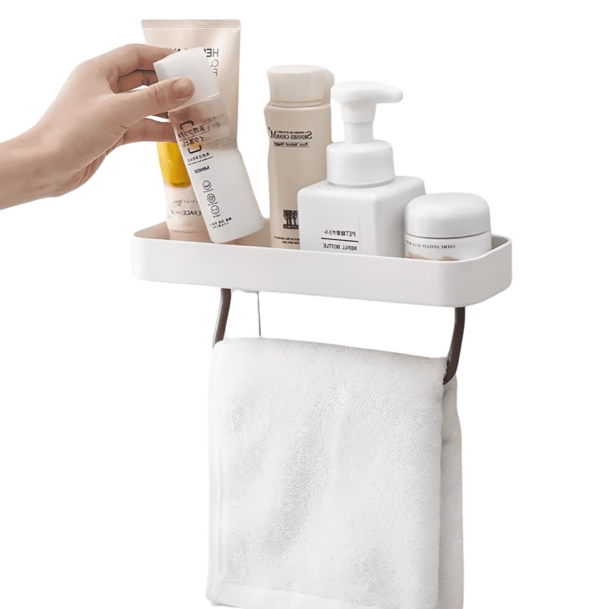 ELMEJORPRECIO - Repisa Adhesiva Multifuncional con Colgador J&S Home