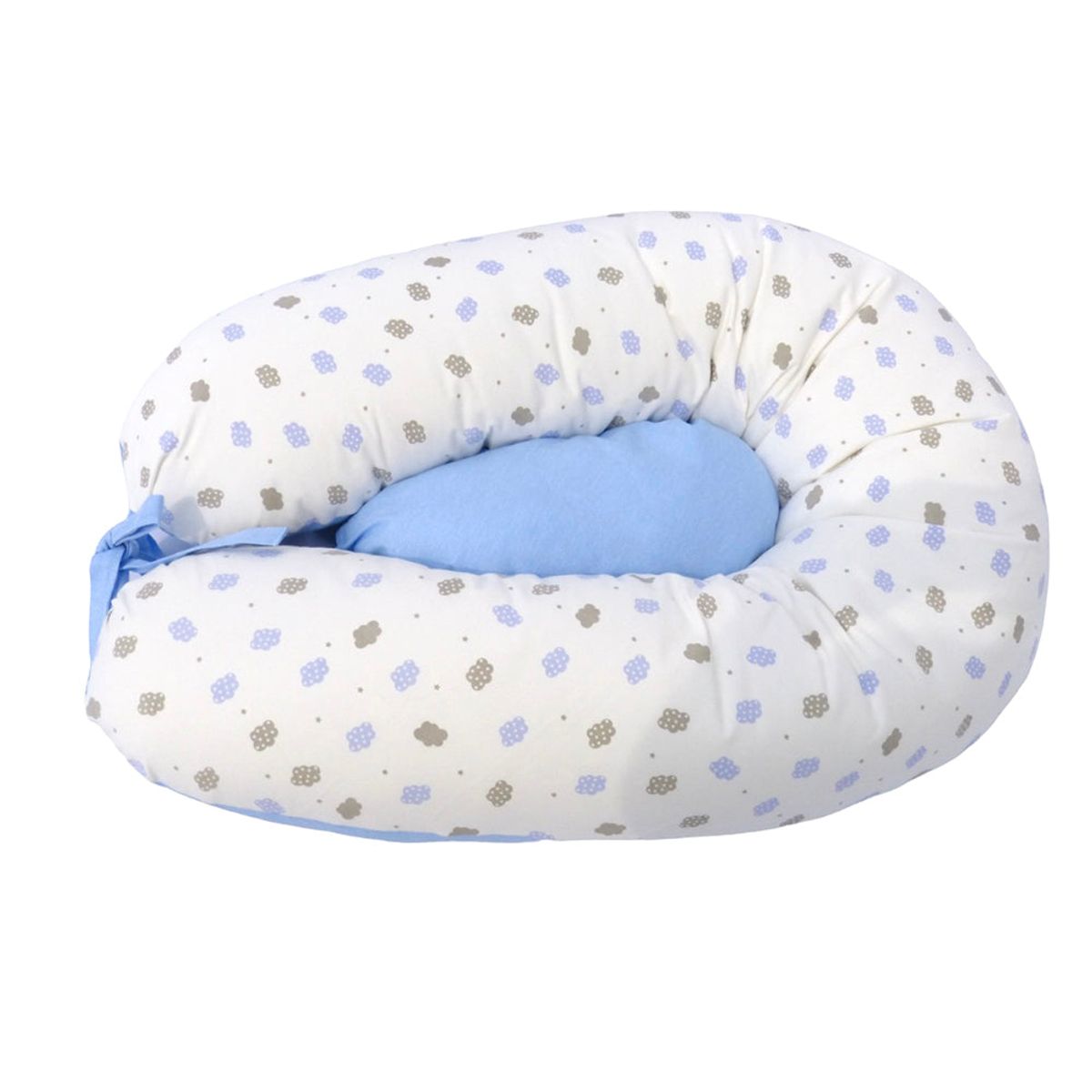 INFANTI - ALMOHADA DE LACTANCIA PRE Y POST NATAL CLOUDS AZUL