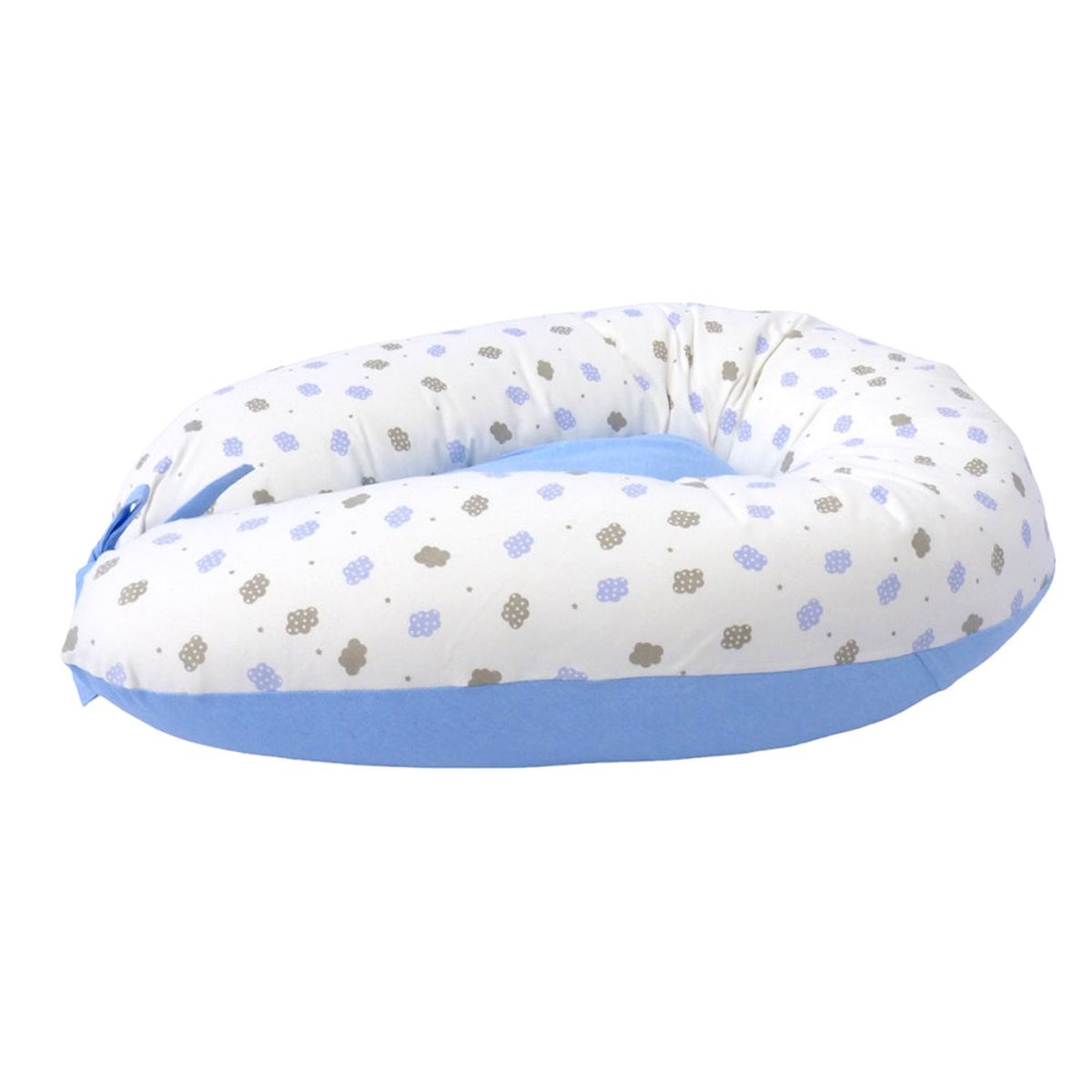 INFANTI - ALMOHADA DE LACTANCIA PRE Y POST NATAL CLOUDS AZUL