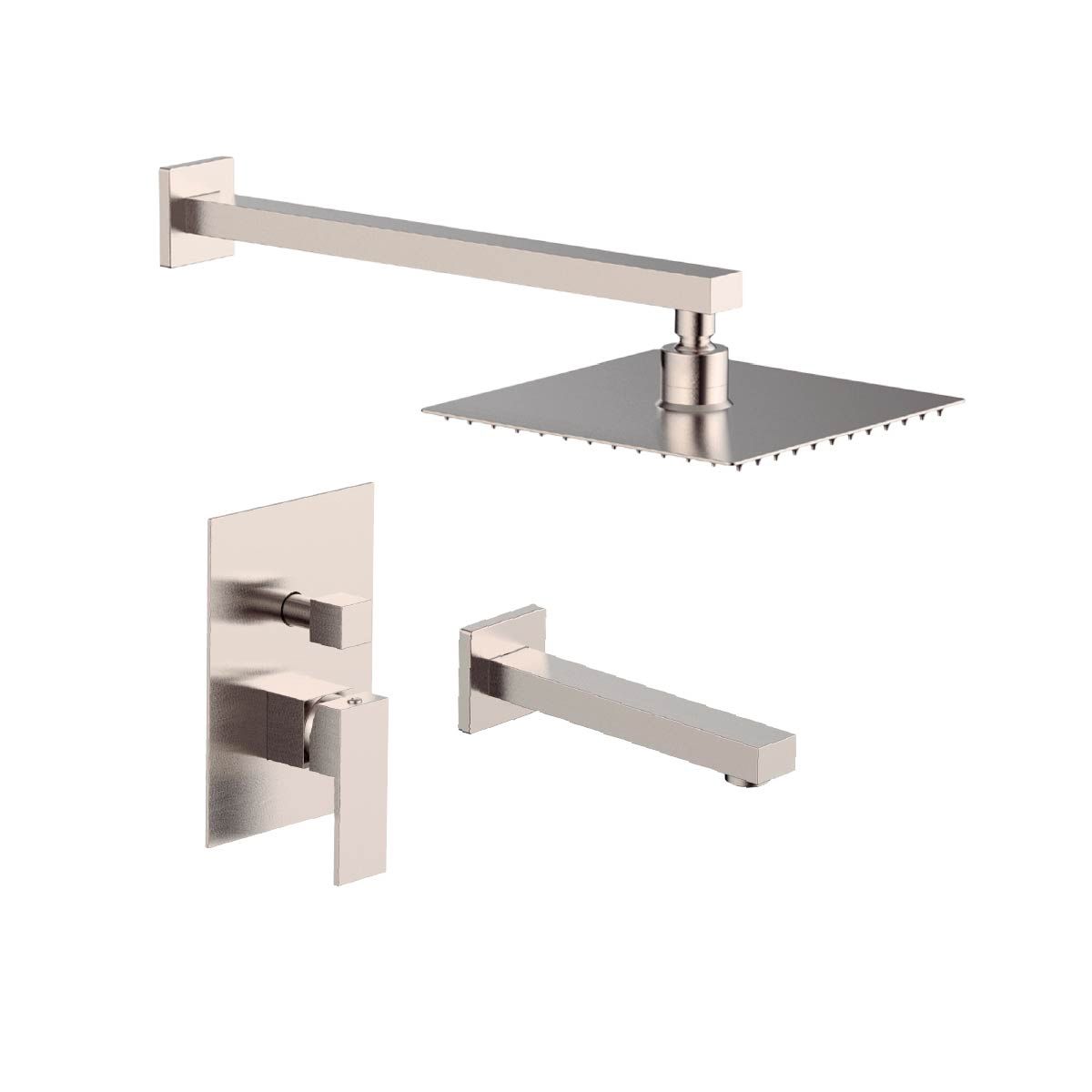 FRATELLI - Mezcladora Monoc Miniml PDucha Y Tina CPico -6002 Satinado Fratelli