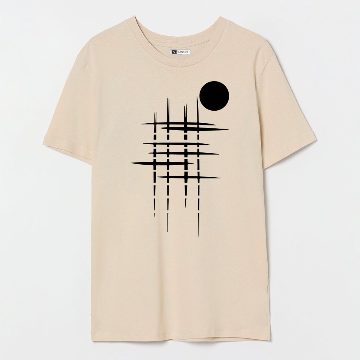 YANSUS - Polo Hombre Yansus Beige Estampado