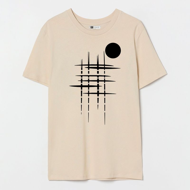 YANSUS - Polo Hombre Yansus Beige Estampado