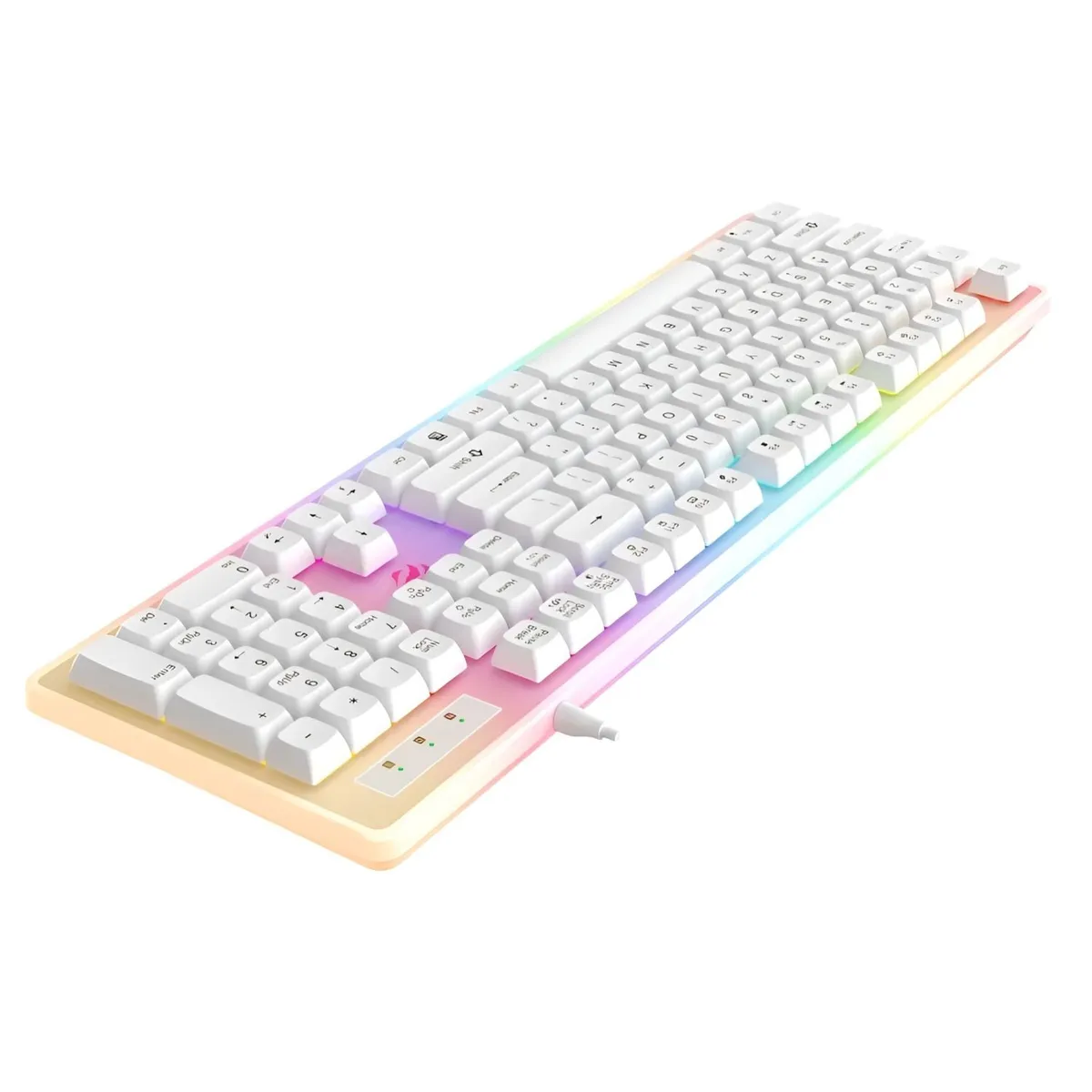 HAVIT - Teclado Gamer Alámbrico Havit KB876L-SP Gamenote RGB Blanco