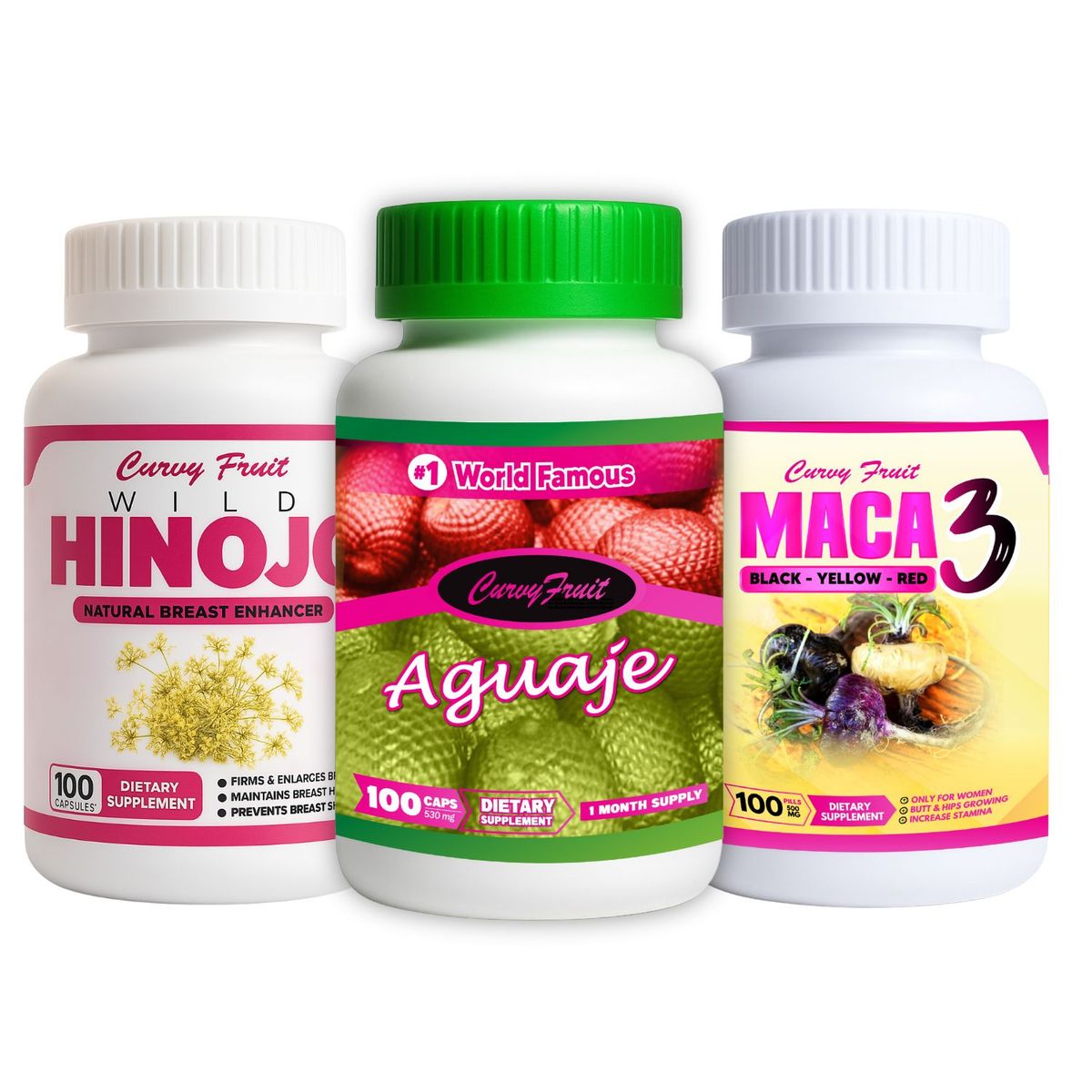 CURVY FRUIT - Love My Curves Aguaje + Maca 3 + Wild Hinojo. Busto, Glúteos y Caderas – Curvy Fruit