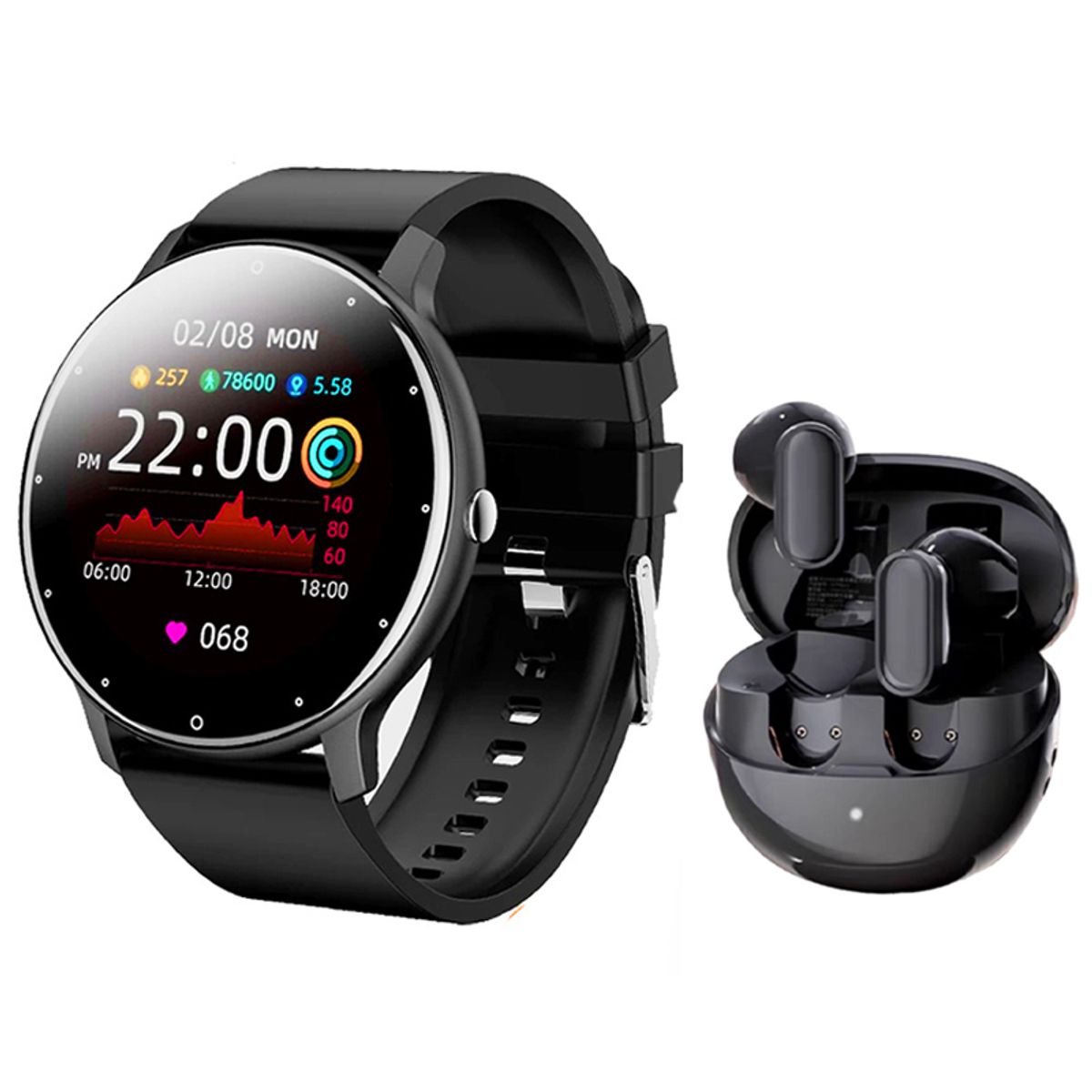 LENOVO - Audífonos Lenovo LP19 Pro -Negro y Toumi Fit 2-B watch Reloj inteligente
