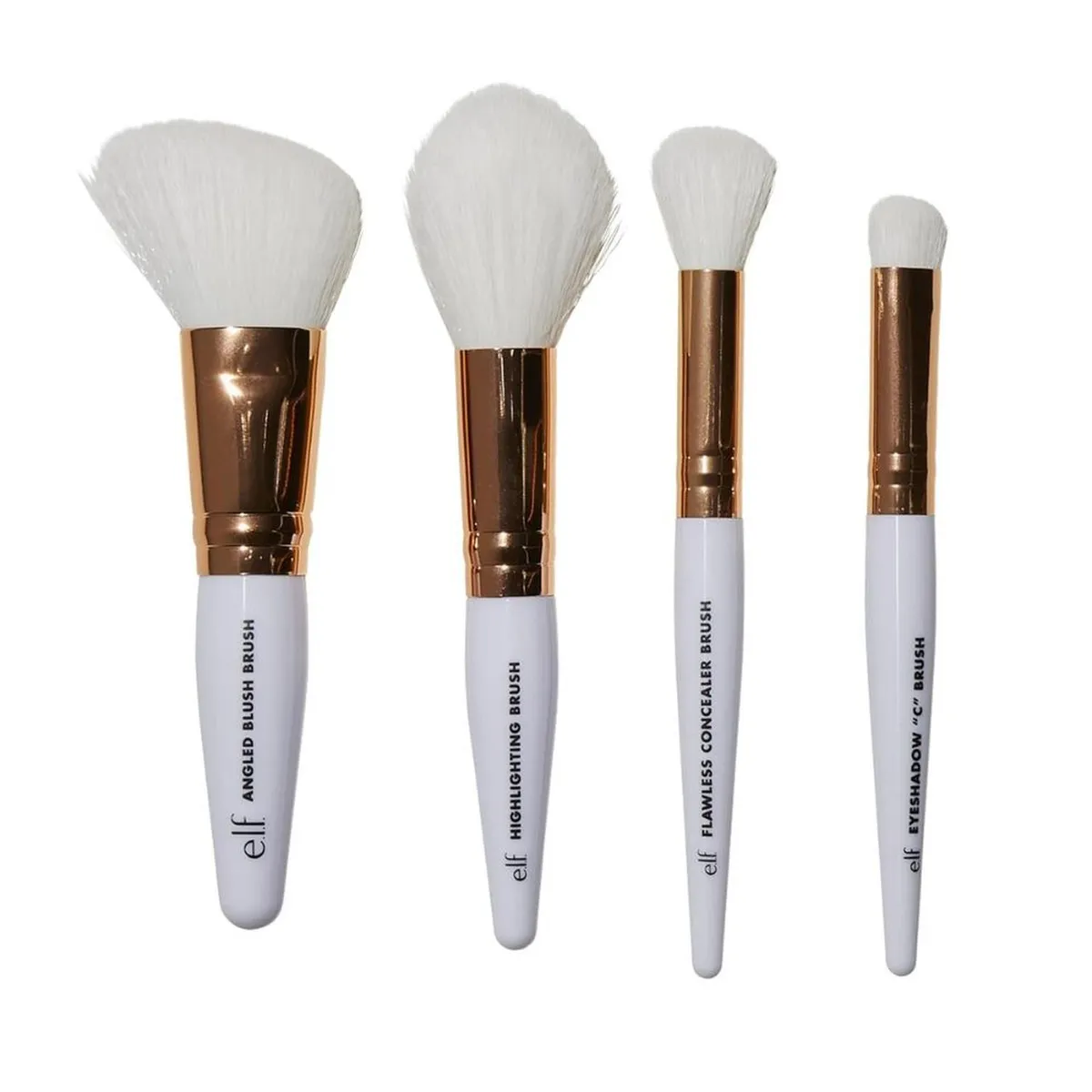 GENERICO - Set Brochas para Maquillar e.l.f. Travel Brush Kit - 4 piezas