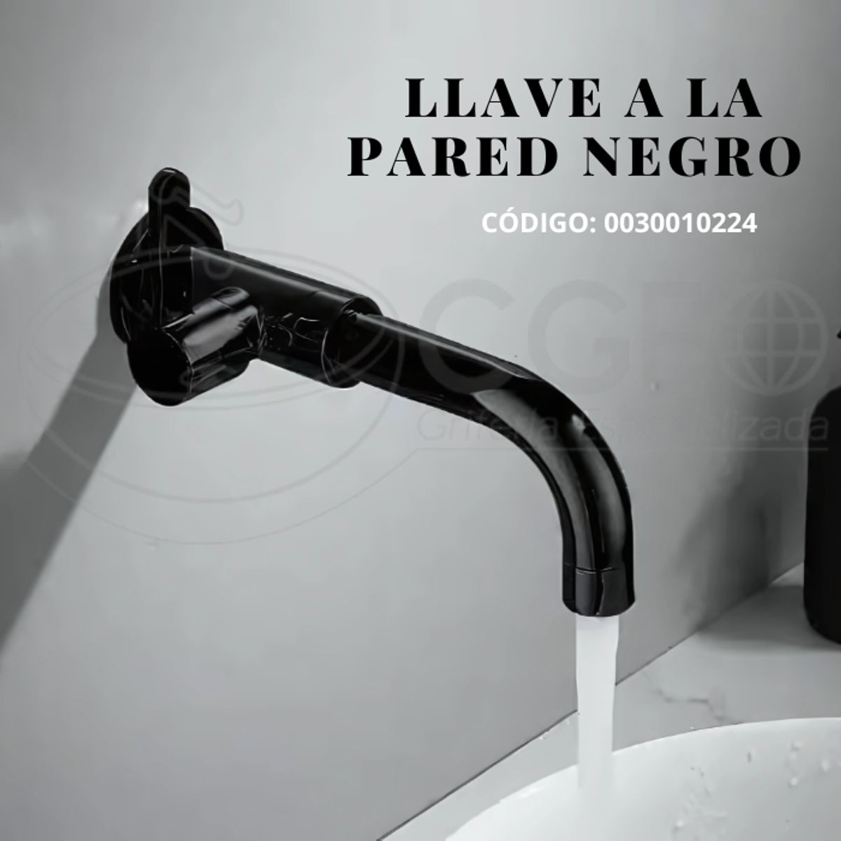 FRATELLI - LLAVE DE AGUA FRÍA A LA PARED NEGRO TORONTO