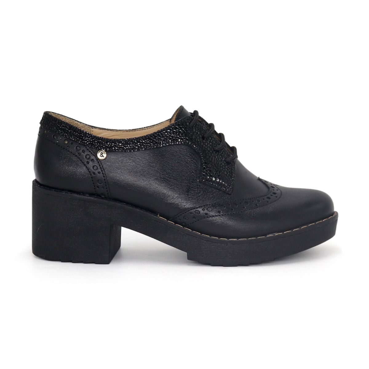PAR&SS - Zapatos Oxford De Cuero Mujer Par&ss KA25Q1-KM040 Negro