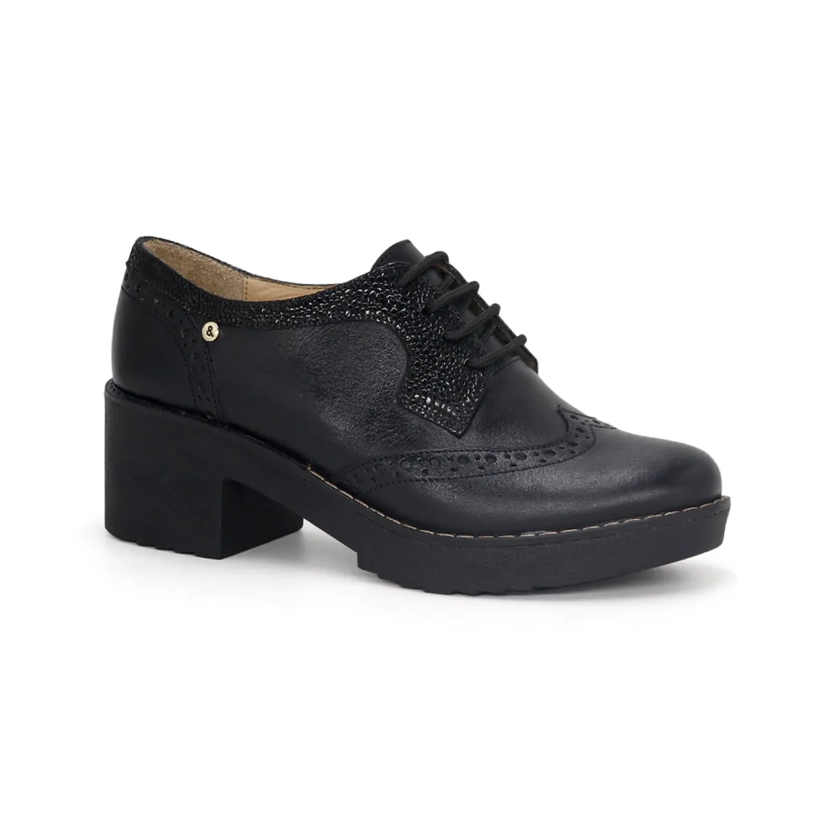 PAR&SS - Zapatos Oxford De Cuero Mujer Par&ss KA25Q1-KM040 Negro