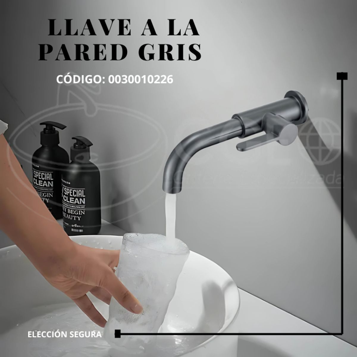 FRATELLI - LLAVE DE AGUA FRÍA A LA PARED GRIS TORONTO