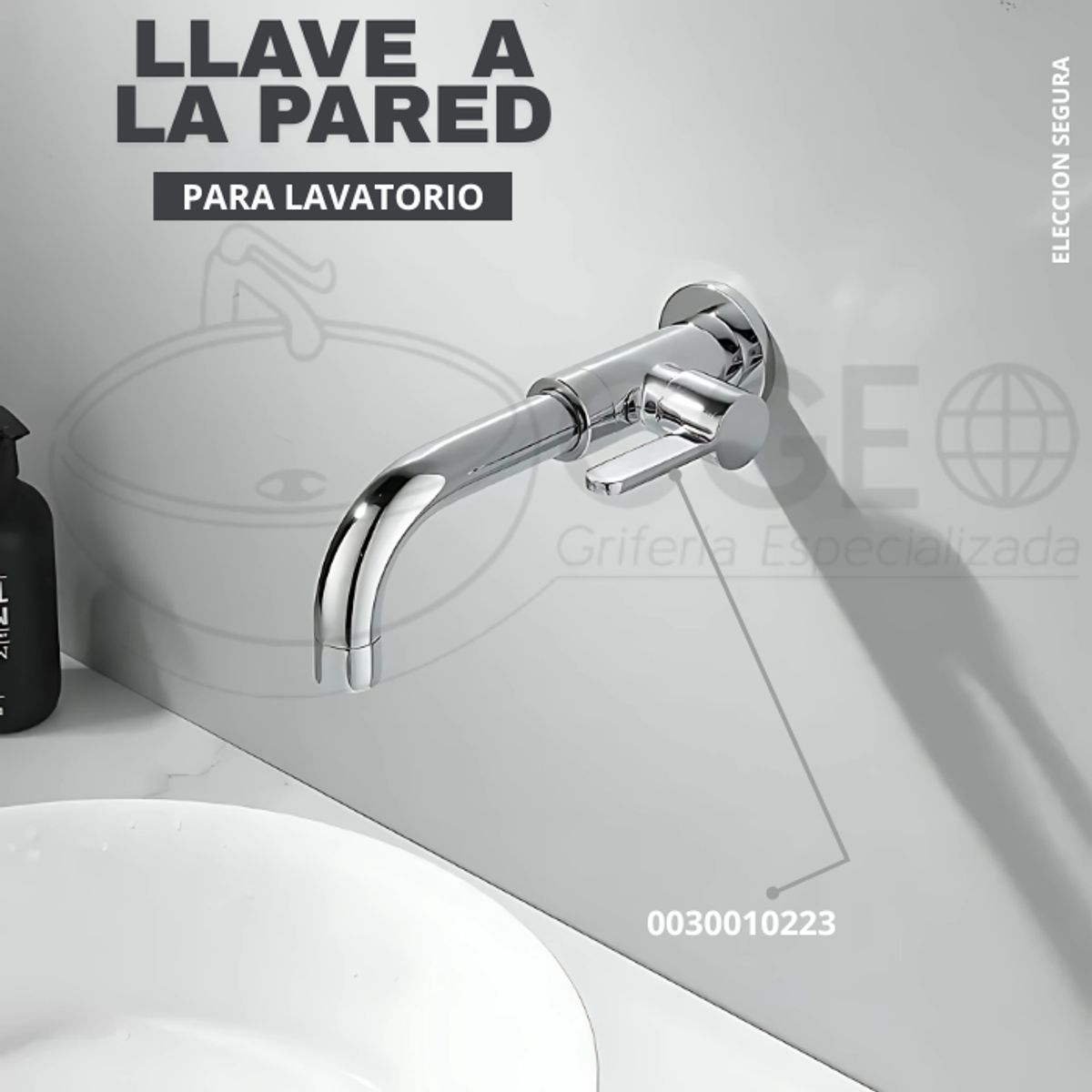 FRATELLI - LLAVE DE LAVATORIOA LA PARED CROMADO TORONTO