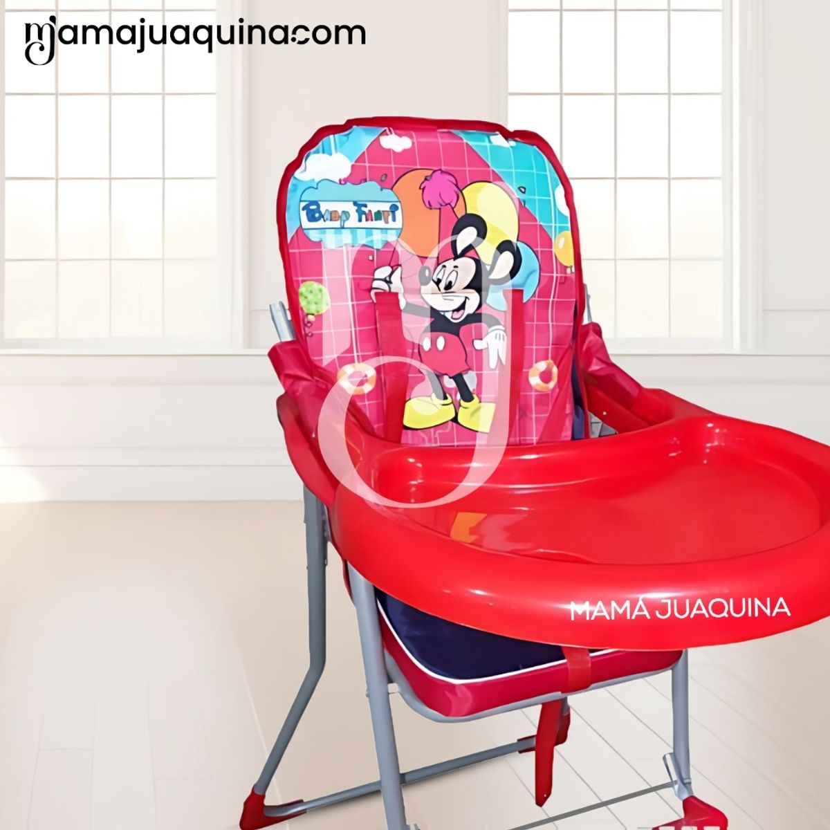 Baby - Silla de Comer Graduable «MICKEY II» Red