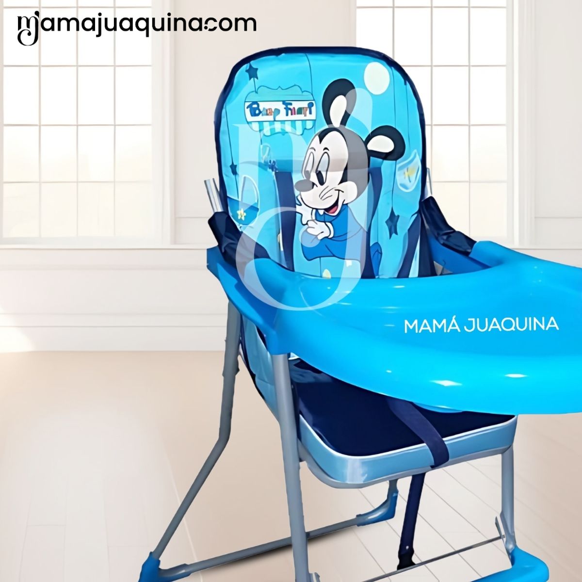 BABY - Silla de Comer Graduable «MICKEY II» Sky Blue