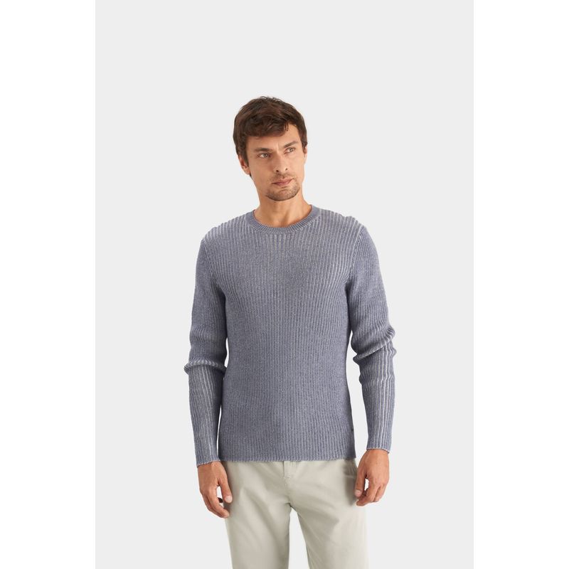 VELEZ - Vélez Sweater Aurora Semifit Hombre Algodón Azul Claro