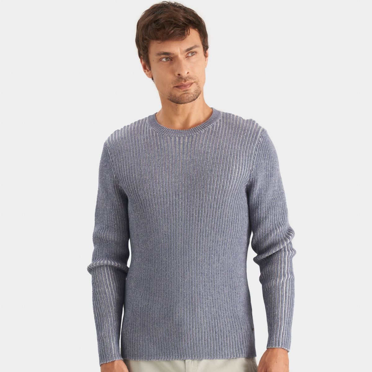 VELEZ - Vélez Sweater Aurora Semifit Hombre Algodón Azul Claro