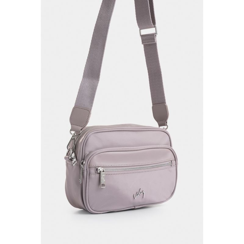 VELEZ - Vélez Morral Camelia En Lona Para Mujer Detalle Cuero Gris