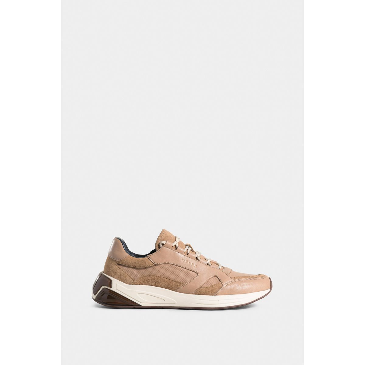 VELEZ - Vélez Zapatillas Bombay Cuero Liso Y Gamuzado Hombre Arena