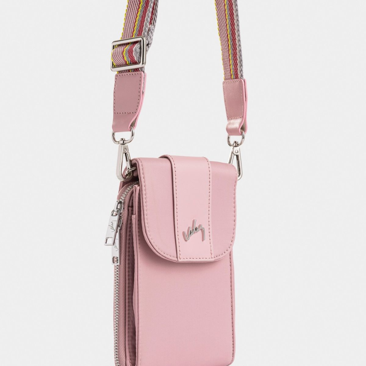 VELEZ - Vélez Morral Astra En Lona Para Mujer Detalle Cuero Rosado