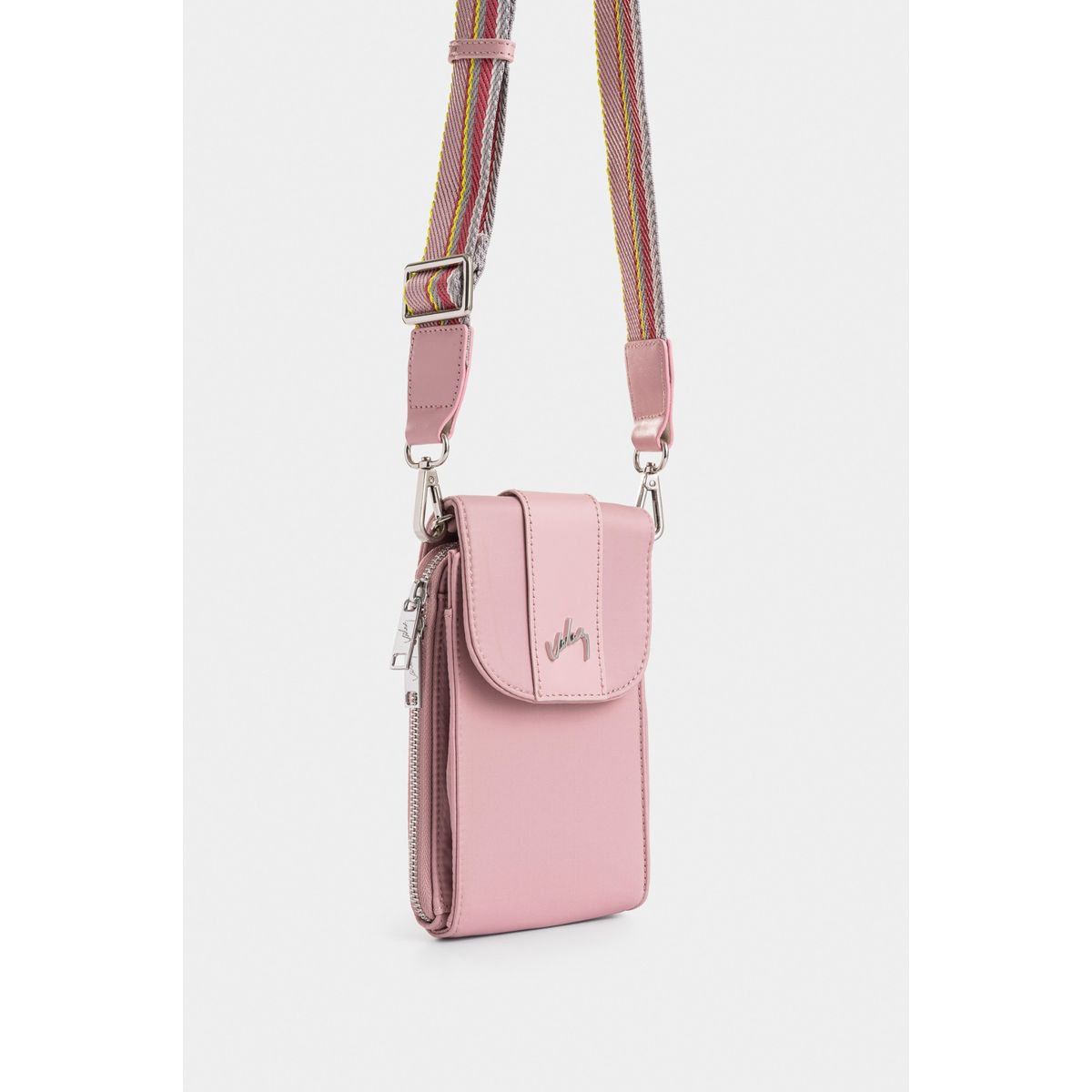 VELEZ - Vélez Morral Astra En Lona Para Mujer Detalle Cuero Rosado