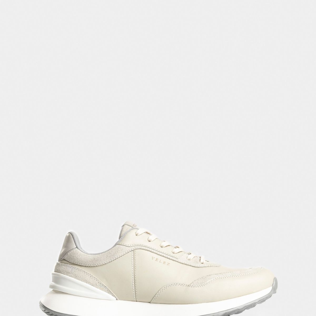 VELEZ - Vélez Zapatillas Monza Cuero Hombre Silueta Liviana Blanco