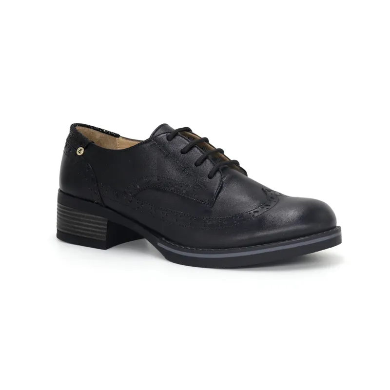PAR&SS - Zapatos Oxford De Cuero Mujer Par&ss KA25Q1-KM047 Negro