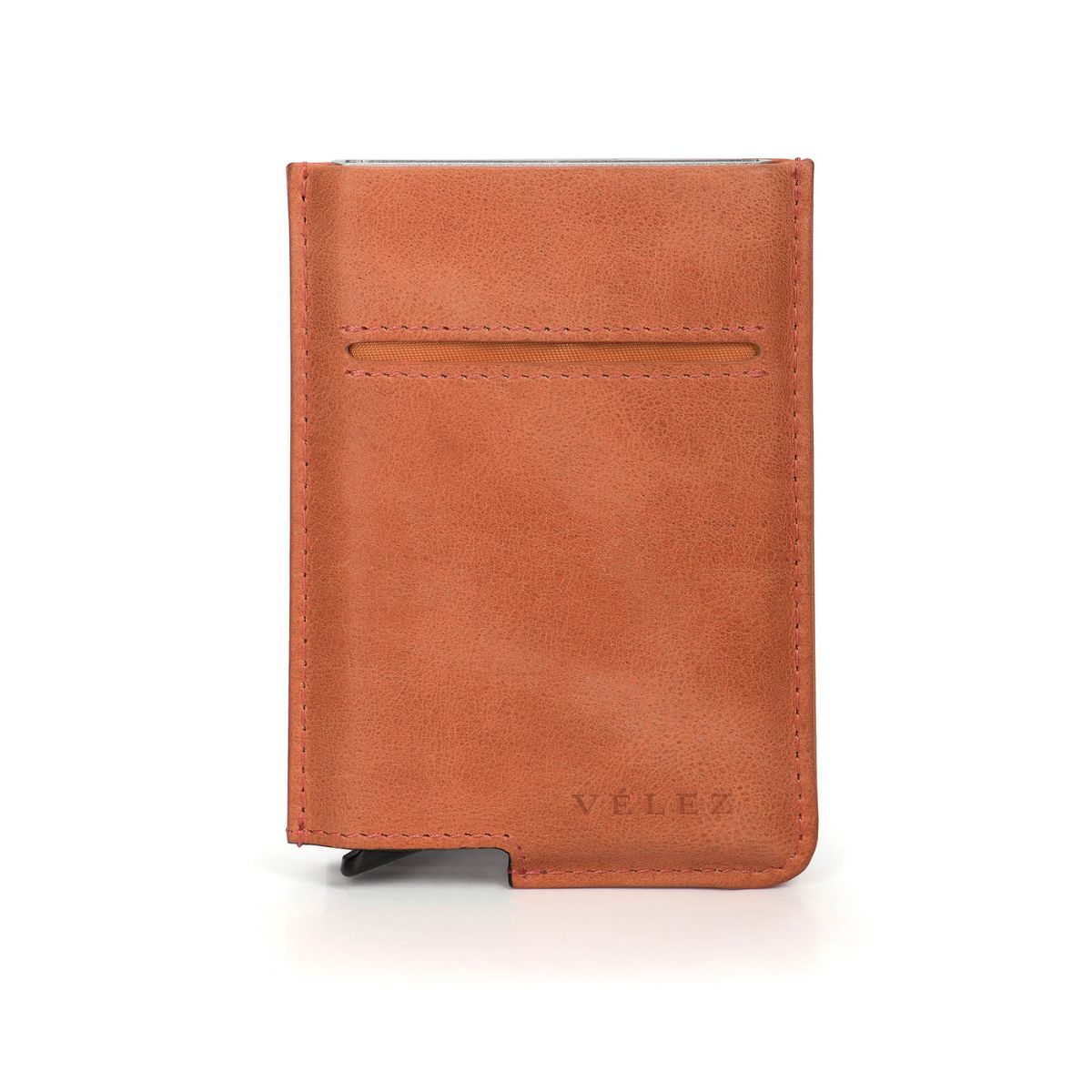 VELEZ - Vélez Porta Documentos De Cuero Miniwallet Naranja