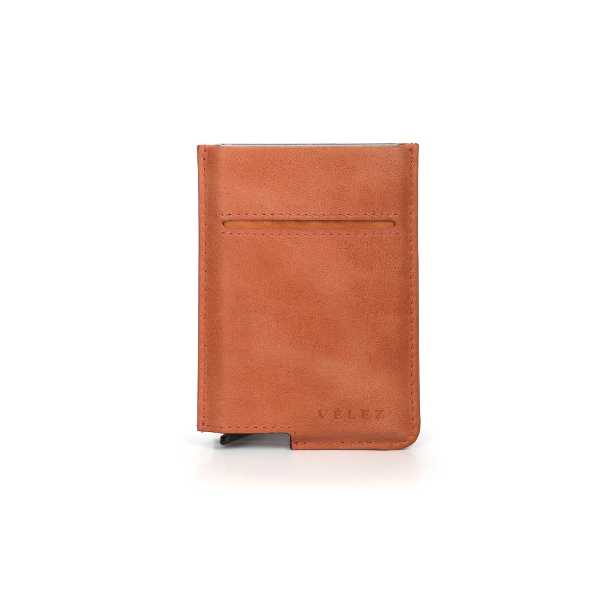 VELEZ - Vélez Porta Documentos De Cuero Miniwallet Naranja