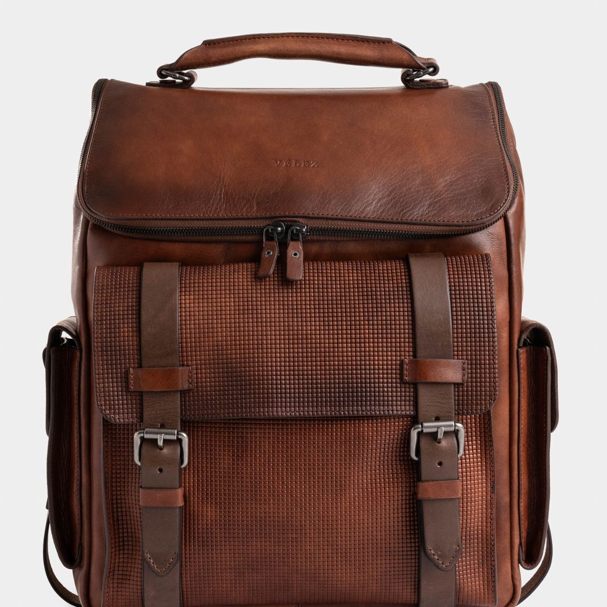 VELEZ - Vélez Mochila New Archaeology De Cuero Hombre Vintage Miel