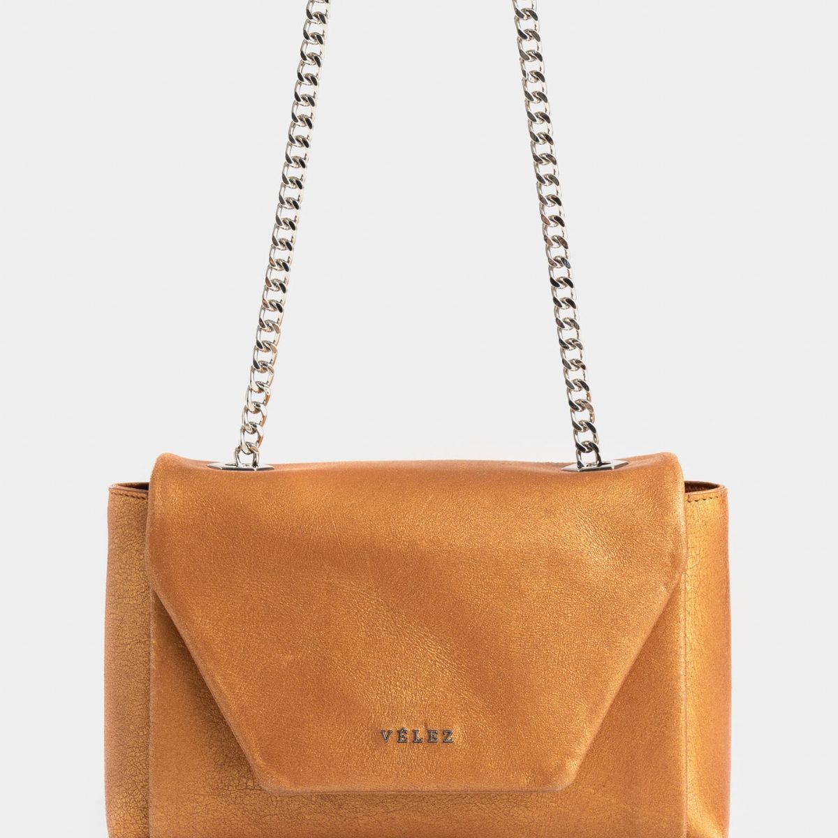 VELEZ - Vélez Cartera Bowling Lili De Cuero Mujer Perlado Oro Dorado