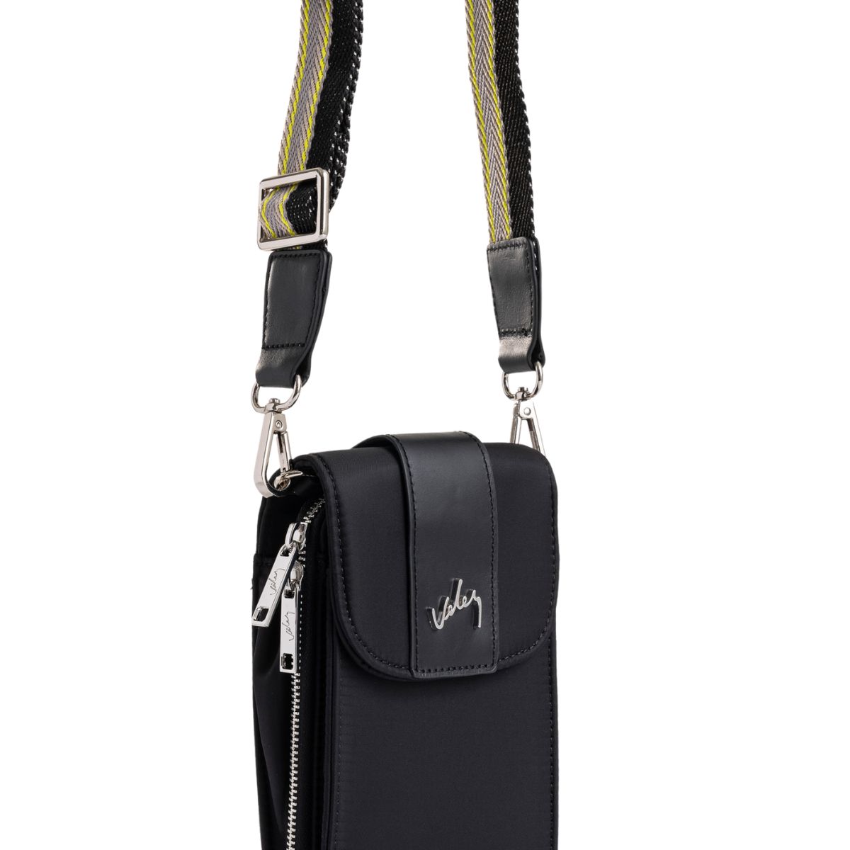 VELEZ - Vélez Morral Astra En Lona Para Mujer Detalle Cuero Negro